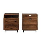 Table de chevet Middlebrook Modern 2 tiroirs avec port USB, lot de 2