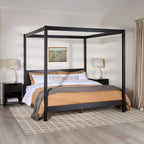 Lit double King Size à baldaquin minimaliste
