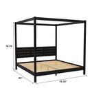 Lit double King Size à baldaquin minimaliste