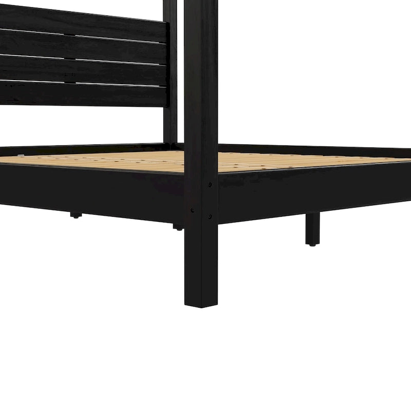 Lit double King Size à baldaquin minimaliste