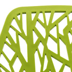 Chaise de salle à manger empilable Asbury avec pieds chromés (lot de 2) Chaise d'appoint moderne avec dossier découpé