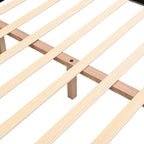 Lit plateforme rembourré en bouclette, taille grand lit/très grand lit