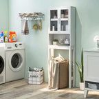 Meuble de Rangement WC, Étagère de Rangement WC Gain de Place en Bois