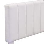 Cadre de lit plateforme relevable avec rangement, lit bas rembourré en cuir PU avec lumières LED télécommandées, prises et ports USB