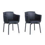 Fauteuil Club Moderne Somette avec Pivot à Mémoire, Lot de 2