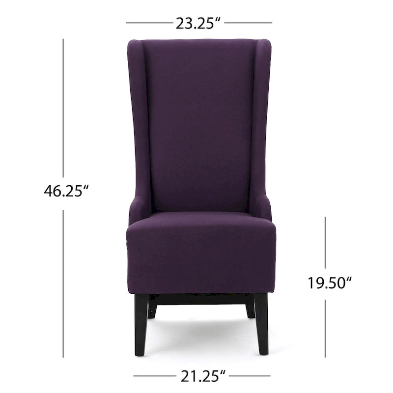 Chaise de salle à manger Callie à dossier haut en tissu par - 23.25 L x 28.75 l x 46.25 H