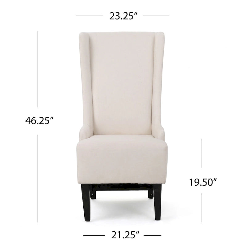Chaise de salle à manger Callie à dossier haut en tissu par - 23.25 L x 28.75 l x 46.25 H