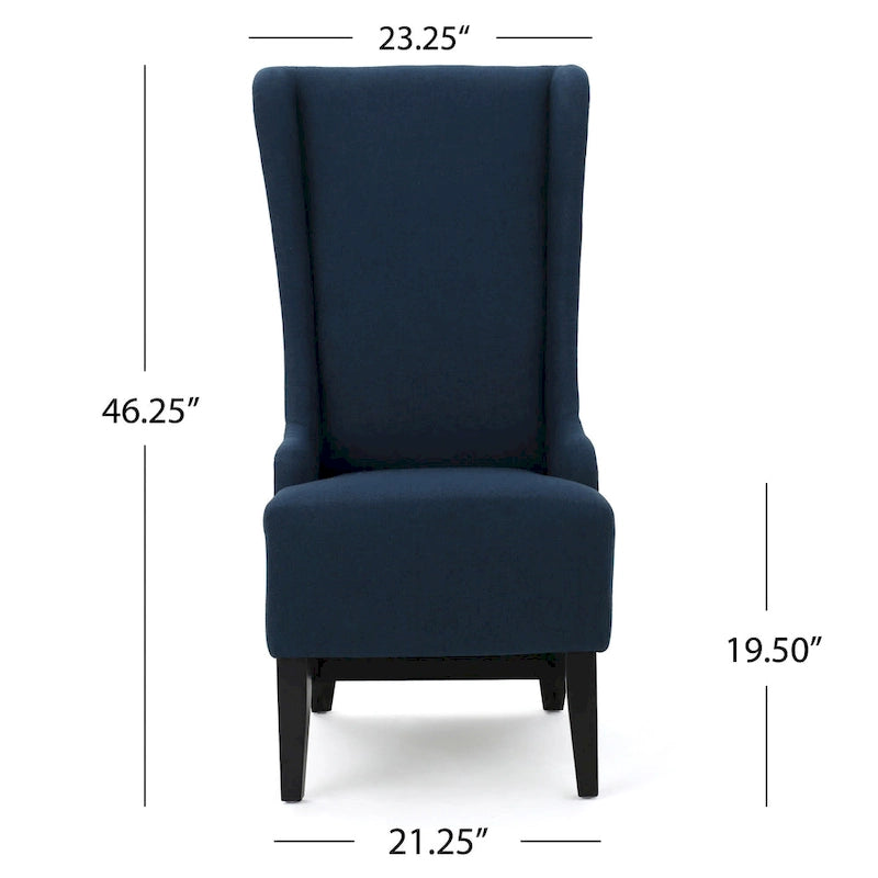 Chaise de salle à manger Callie à dossier haut en tissu par - 23.25 L x 28.75 l x 46.25 H