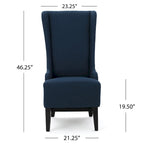 Chaise de salle à manger Callie à dossier haut en tissu par - 23.25 L x 28.75 l x 46.25 H
