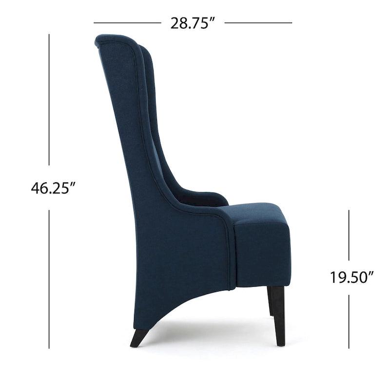Chaise de salle à manger Callie à dossier haut en tissu par - 23.25 L x 28.75 l x 46.25 H