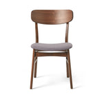 Chaises de salle à manger en bois avec revêtement en tissu