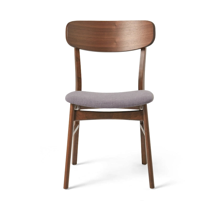 Chaises de salle à manger en bois avec revêtement en tissu