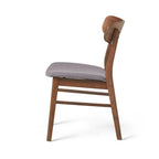 Chaises de salle à manger en bois avec revêtement en tissu