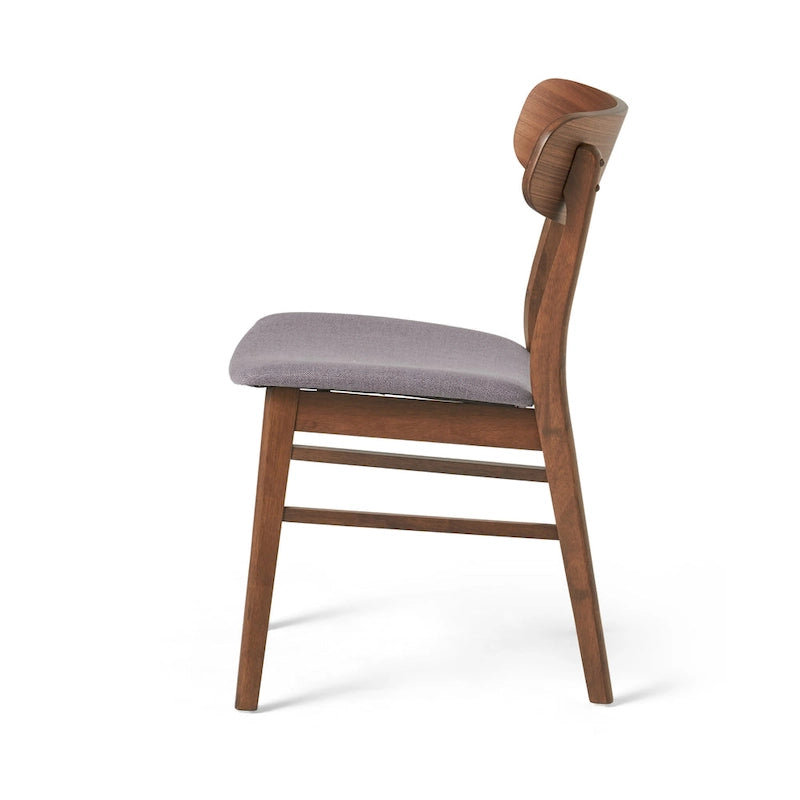 Chaises de salle à manger en bois avec revêtement en tissu