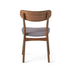 Chaises de salle à manger en bois avec revêtement en tissu