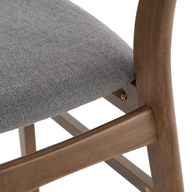 Chaises de salle à manger en bois avec revêtement en tissu