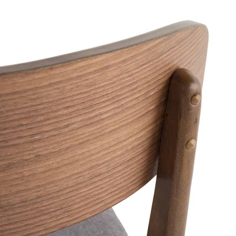 Chaises de salle à manger en bois avec revêtement en tissu