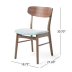 Chaises de salle à manger en bois avec revêtement en tissu