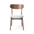 Chaises de salle à manger en bois avec revêtement en tissu