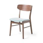 Chaises de salle à manger en bois avec revêtement en tissu
