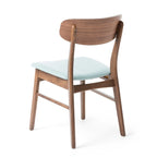 Chaises de salle à manger en bois avec revêtement en tissu