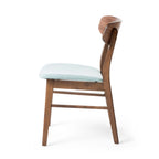 Chaises de salle à manger en bois avec revêtement en tissu