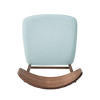 Chaises de salle à manger en bois avec revêtement en tissu