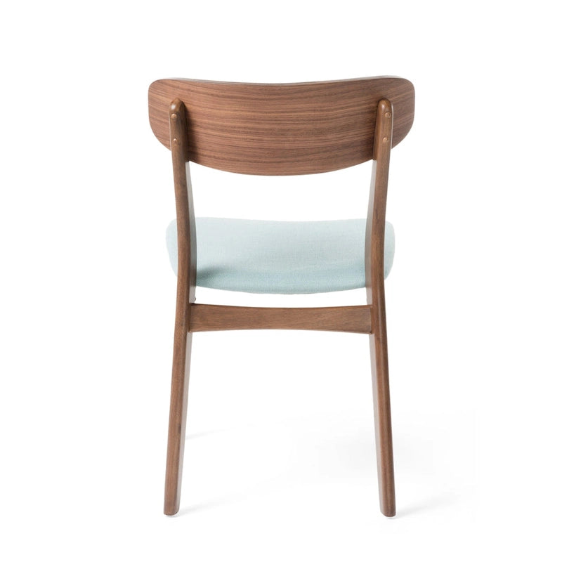 Chaises de salle à manger en bois avec revêtement en tissu