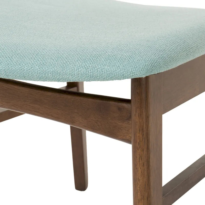 Chaises de salle à manger en bois avec revêtement en tissu