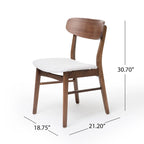 Chaises de salle à manger en bois avec revêtement en tissu