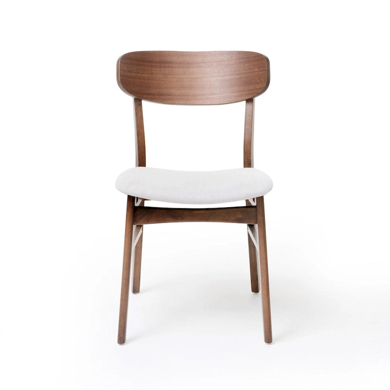Chaises de salle à manger en bois avec revêtement en tissu