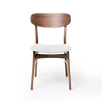 Chaises de salle à manger en bois avec revêtement en tissu