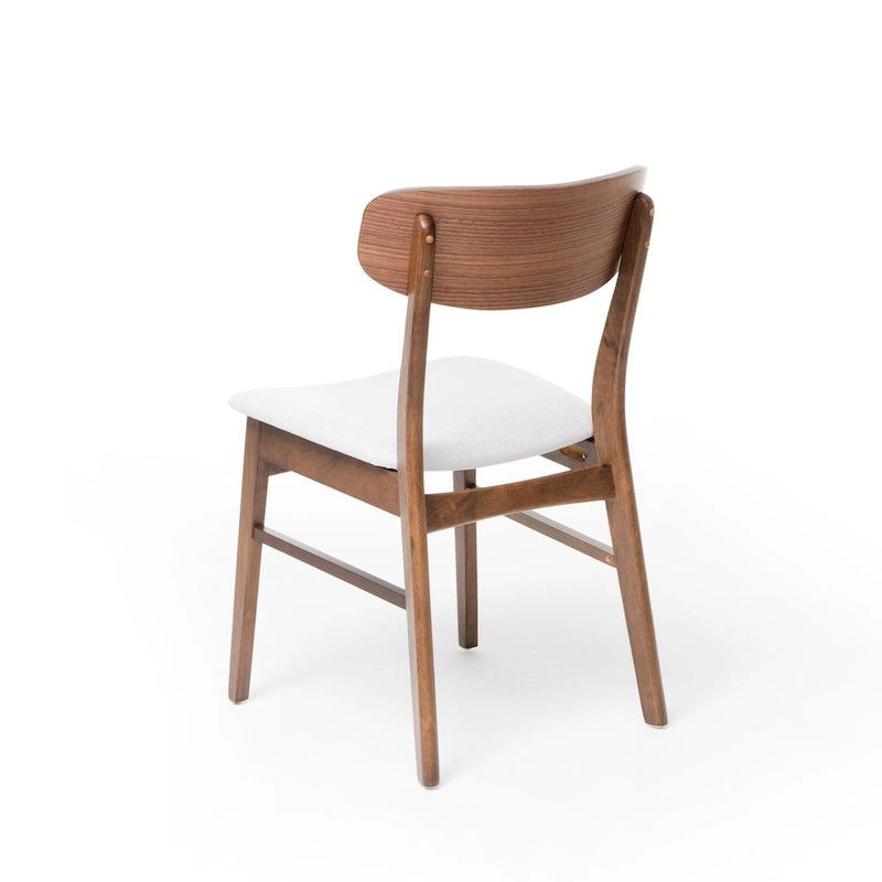 Chaises de salle à manger en bois avec revêtement en tissu