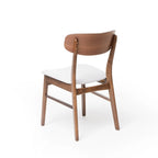 Chaises de salle à manger en bois avec revêtement en tissu