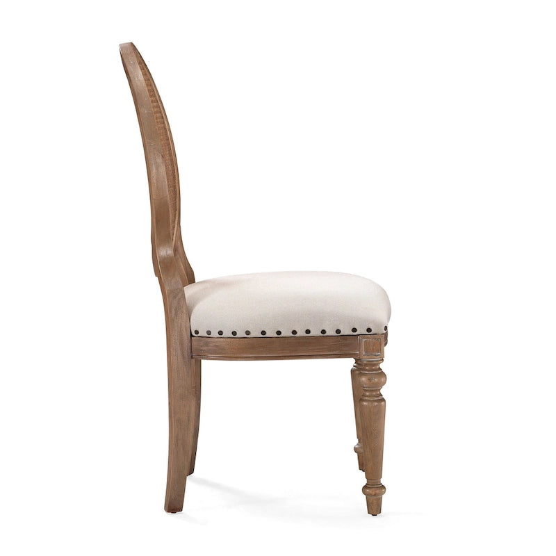 Chaises de salle à manger Elements en chêne avec dossier en rotin (Lot de 2)