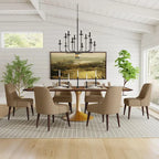 Chaise de salle à manger moderne HomePop Hemet Gayle rembourrée