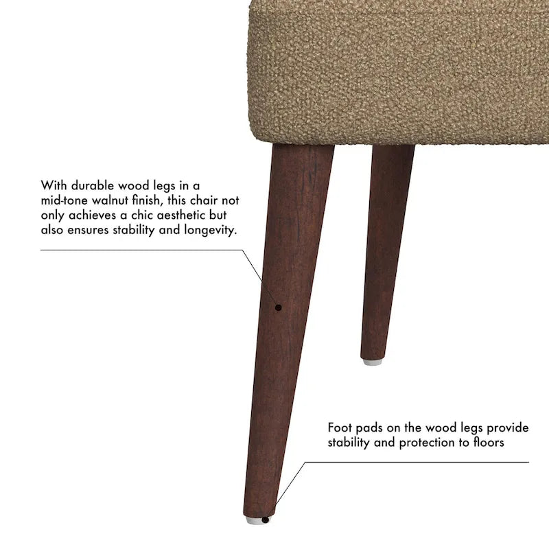 Chaise de salle à manger moderne HomePop Hemet Gayle rembourrée