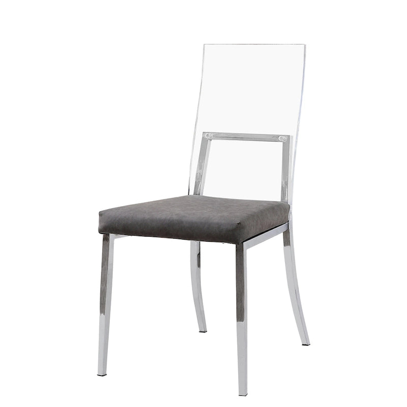 Chaises de salle à manger modernes Brusartsi en acrylique transparent (lot de 2)