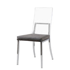 Chaises de salle à manger modernes Brusartsi en acrylique transparent (lot de 2)