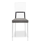 Chaises de salle à manger modernes Brusartsi en acrylique transparent (lot de 2)