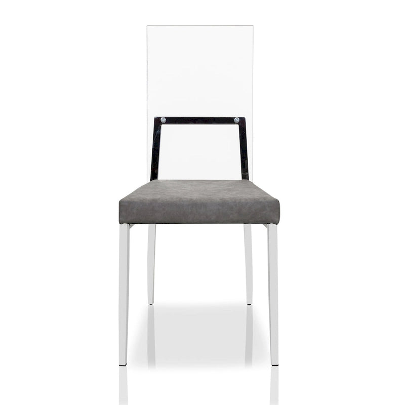Chaises de salle à manger modernes Brusartsi en acrylique transparent (lot de 2)