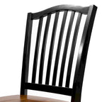 Chaises de salle à manger en bois à lattes noires Levole Farmhouse (lot de 2) par