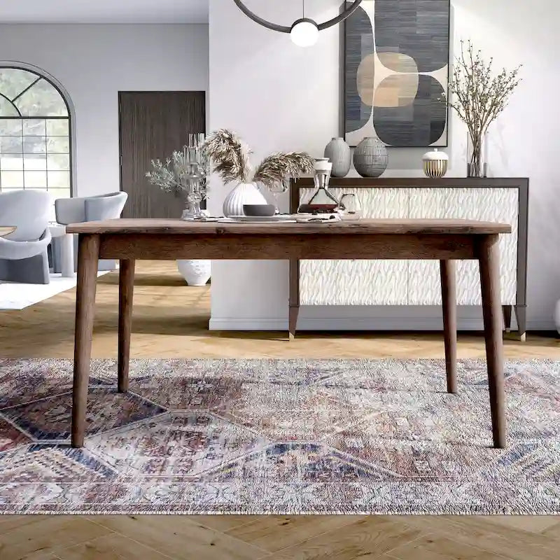Table de salle à manger Sevo Midcentury Modern marron 149,86 cm