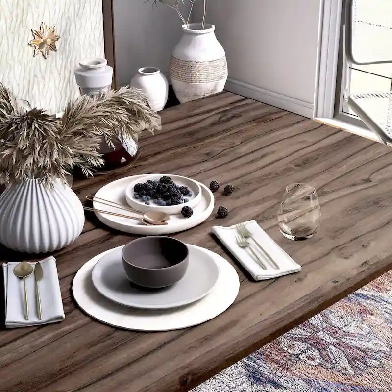Table de salle à manger Sevo Midcentury Modern marron 149,86 cm