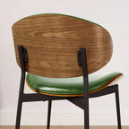 Lot de 4 chaises de salle à manger vintage en bois et similicuir