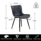 Lot de 2 chaises de salle à manger modernes en cuir