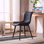 Lot de 2 chaises de salle à manger modernes en cuir