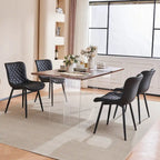 Lot de 2 chaises de salle à manger modernes en cuir