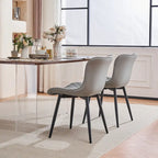 Lot de 2 chaises de salle à manger modernes en cuir