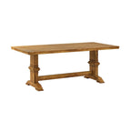 Table de salle à manger Eleanor avec plateau en bois massif bicolore